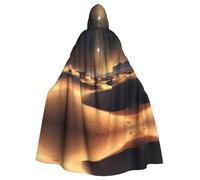 JKIEGOQ Capa con capucha para adultos con patrón del desierto Sahara para fiestas de disfraces de Halloween y más