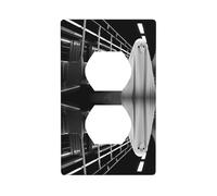 JKIEGOQ Ghost at Midnight - Panel de pared de doble enchufe con impresión de enchufe eléctrico, placa decorativa resistente al calor, 4.5 x 2.75 pulgadas
