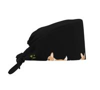 JKIEGOQ Gorro de trabajo transpirable Little Corgi Digging The Soil impreso de terciopelo de piel de melocotón de alta calidad, ajustable, suave, versátil