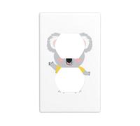 JKIEGOQ Koala Saying Hello Printing - Panel de pared de doble enchufe eléctrico, decoración resistente al calor, 4.5 x 2.75 pulgadas