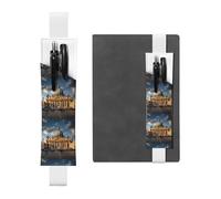JKIEGOQ - Portalápices de piel blanca con imagen de la basílica de San Pedro, banda elástica ajustable de 8.3 a 1.8 pulgadas para cuadernos, diarios, diario de tapa dura