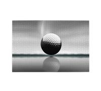 Jkiegoq - Rompecabezas de 1000 piezas con estampado de golf en blanco y negro, educativos, rompecabezas de madera, rompecabezas divertidos, juego para aliviar el estrés