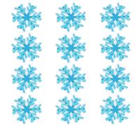 JKJF 12 parches de bordado de copos de nieve parches de hierro de nieve parches de costura de invierno insignias de calcomanía ropa mochilas chaquetas jeans vestidos de sombrero - azul