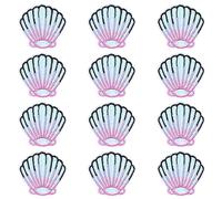JKJF 12 piezas seashell embroidery patch Shell Iron patch Ocean Biology Ocean animal suture ropa calcomanía mochilas chaquetas zapatos vaqueros vestidos sombreros