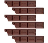 JKJF 6 piezas Bolígrafos de tinta de gel con forma de chocolate Bolígrafos de tinta de gel con forma de chocolate para la escuela Oficina Material de escritorio - 0.7mm Negro