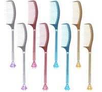 JKJF 8 Piezas Bolígrafos de tinta de gel con forma de peine Bolígrafos de tinta de gel con forma de peine para la Escuela Oficina Papelería Material de Escritura - 0,5 mm Negro