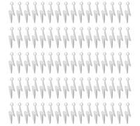 JKJF 80 piezas Colgantes Relámpago Vintage Flash Relámpago Colgantes Encanto de la forma del relámpago del trueno para DIY Manualidades Pulsera Pendientes Collar Joyería - Plata