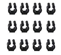 JKJF Billar Snooker Cue Localizador Clip Sostén de Caña de Pesca Clips Sostén de Plástico de Billar para Estantes de Taco de Billar Estantes de Almacenaje de Caña de Pesca - 12 Piezas Negro