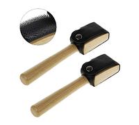 JKJF Cepillo para Zapatos de Baile, Suela de Gamuza, Cepillo de Limpieza de Madera, Cepillo Limpiador de Zapatos (2 Piezas)