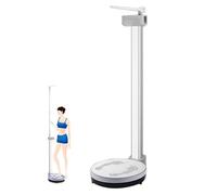 JKJZSALJ Balanza Electrónica, Báscula De Altura Y Peso, Báscula Digital A La Altura De Los Ojos, Peso: 3-200 Kg, Altura: 83-210 Cm, Pantalla Led De Fácil Lectura, Aviso por Voz, A