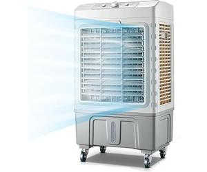 JKJZSALJ Enfriador De Aire Portátil, Aire Acondicionado Evaporativo con Rejillas Oscilantes, Velocidad del Viento Ajustable, Ligero, Bajo Nivel De Ruido para Uso En Interiores Y Exteriores, 60 L