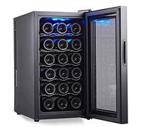 JKJZSALJ Frigorífico Compresor, Enfriador/Vinoteca Pequeña, Mininevera, Congelador Compacto, Congelador + Refrigerado, Iluminación Led, Calentador De Vino Tinto, Puerta De Cristal, Marco Negro.