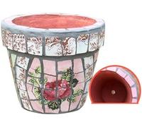 JKJZSALJ Maceta Clásica De Cerámica con Diseño De Mosaico para Jardín, Ideal para Interiores Y Exteriores, Ideal para Patios, Balcones Y Jardines.
