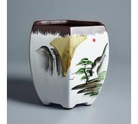 JKJZSALJ Maceta De Cerámica De Estilo Chino con Orificio De Drenaje, Hecha A Mano, Multicolor, para Decoración del Hogar, Regalo, Arcilla Morada, Phalaenopsis Chlorophytum, A, B