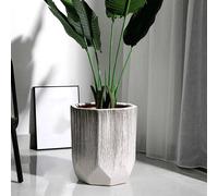JKJZSALJ Maceta Redonda Grande, Clásica, para Jardín De Interior, para Suculentas, Flores Y Cactus, Ideal para Interiores Y Exteriores, Orquídeas, Patios Y Pasillos, 23 X 33 Cm.