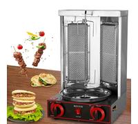 JKJZSALJ Máquina Eléctrica para Asar Shawarma con Temperatura Ajustable Y Bandeja para Aceite, Ideal para Cocinas Domésticas Y Comerciales, Color Plata.