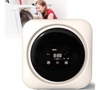 JKJZSALJ Minilavadora, Totalmente Automática con Pantalla Táctil, 4 Programas, Tambor De Acero Inoxidable, Autolimpiante, Compacta para Uso Doméstico Y Hotelero.