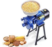 JKJZSALJ Molino Eléctrico De Piensos Y Harina para Cereales Secos con Embudo, De Acero Inoxidable, para Arroz, Maíz, Granos, Café, Trigo, Cereales Húmedos Y Secos, B, B
