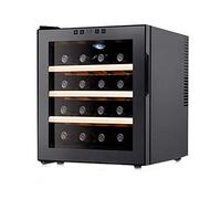 JKJZSALJ Refrigerador De Vinos para 16 Botellas, Vitrina para Vinos, Bodega Independiente con Control De Temperatura, Minibar De Hielo De Sobremesa, Enfriador De Vinos