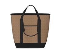 Jkkghll Bolsa de compras espaciosa con estampado de mármol de oro rosa con aislamiento térmico de gran capacidad para mujeres y hombres