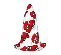 Jkkghll Capa con capucha con estampado de langosta roja para cosplay, para festivales, carnaval, disfraz de mago para eventos al aire libre