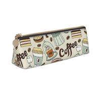 Jkkghll Coffee and Sweets Sugar Chocolate Print School Casual Estuche delgado de mayor capacidad para bolígrafos artistas, estudiantes, adolescentes, White, Talla única
