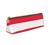 Jkkghll Estuche para lápices con estampado de bandera austriaca para escuela, informal, bolsa delgada, de mayor capacidad, para artistas, estudiantes, adolescentes, White, Talla única