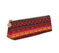 Jkkghll Estuche para lápices de arte popular mexicano, estilo bohemio, estilo informal, con bolsa delgada, de gran capacidad, para artistas, estudiantes, adolescentes, White, Talla única