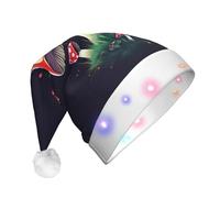Jkkghll Gorro de Navidad unisex con diseño de hongos mágicos para adultos, para decoración de fiestas, gorro de Navidad y accesorios de disfraz