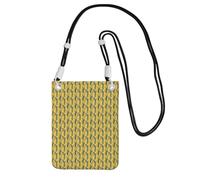 Jkkghll Hermoso bolso cruzado con estampado de pavo real para mujeres y hombres, bolsa para teléfono móvil, funda de hombro para viajes, compras, Black, Talla única