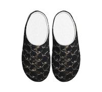 Jkkghll Pantuflas de franela acogedoras con estampado de piel de serpiente, cálidas, antibolitas, para interiores y exteriores, suela de TPR elegante para uso