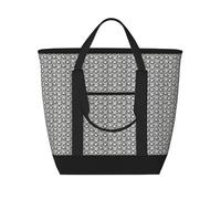 Jkkghll Skull Skeletonprint - Bolsa de compras espaciosa con aislamiento térmico de gran capacidad para mujeres y hombres