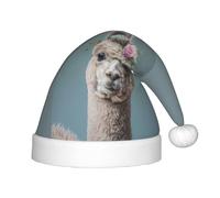 Jkkghll Sombrero de elfo de Navidad con estampado de alpacas con texto en inglés "I Love Alpacas", accesorio de Año Nuevo, decoración familiar