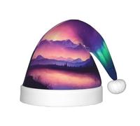Jkkghll Sombrero de elfo de Navidad con estampado de luces del norte oscuras, accesorio de Año Nuevo, decoración familiar de sombreros de Navidad