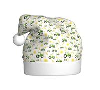 Jkkghll Sombrero de Navidad con estampado de agricultura de tractores para hombres y mujeres, accesorio de Año Nuevo, sombreros de Papá Noel