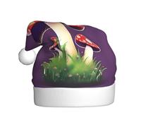Jkkghll Sombrero de Navidad con estampado de hongos rojos mágicos para hombres, mujeres y niños, gorro de Navidad, accesorio festivo para disfraz