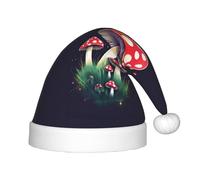 Jkkghll Sombrero de Navidad para niños con estampado de hongos mágicos, accesorios de vacaciones, sombreros de Navidad suaves y cálidos para fiesta de invierno