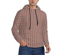 Jkkghll Sudadera con capucha para hombre con estampado de leopardo de flores rosas, elegante, cálida, informal, adecuada para otoño, invierno y primavera, Negro, M