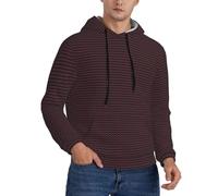Jkkghll Sudadera con capucha para hombre con estampado de rosas rojas y hojas negras, elegante, cálida, informal, adecuada para otoño, invierno y primavera, Negro, L