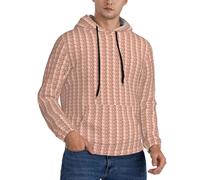 Jkkghll Sudadera con capucha para hombre con estampado de rosas rosas, elegante, cálida, informal, adecuada para otoño, invierno y primavera, Negro, 3XL