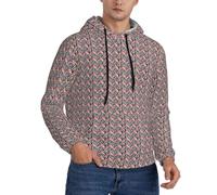 Jkkghll Sudadera con capucha para hombre, diseño de rosas y flores, estampado de cebra, elegante, cálido, informal, adecuado para otoño, invierno y primavera, Negro, S