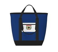 Jkkghll West Virginia State Flagprint - Bolsa de compras espaciosa con aislamiento térmico de gran capacidad para mujeres y hombres