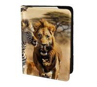 JKKGHLL Zebra Animal Print - Funda ligera para documentos de viaje de 5.5 pulgadas, diseño de animales, Black, Talla única