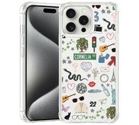 JKLASD Funda de teléfono de músico compatible con iPhone 15 Pro, funda transparente para teléfono de Queen para mujer