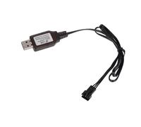 jklymm Cable de batería SM3P de carga avanzada de 6,4 V 600 mA con protecciones seguras para vehículos de ingeniería, batería de coche de juguete, color negro