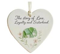 jklymm Juego de adornos acrílicos inastillables para festividades, recuerdos de la amistad de cristal de mar para tradiciones familiares, colgante de narración de historias de Navidad