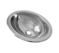 jklymm Lavabos ovalados modernos de acero inoxidable resistentes para la vida portátil y actividades al aire libre, uso diario casual, fregadero ovalado moderno