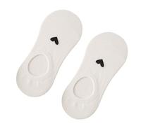 jklymm Medias de tobillo ventiladas contra resbalones para mujer, de algodón suave, plan de negación, acento de corazón, no deslizante, ayuda al talón, patrón de corazón, medias invisibles del equipo