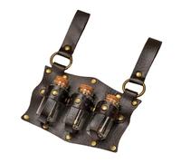 jklymm Retros - Cinturón de cuero medieval para botella de poción mágica, soporte de cuero, alquimistas, para juegos de rol y fiestas temáticas, set de disfraz steampunks, café, Talla única