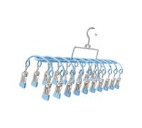 jklymm Tendedero portátil de viaje con 20 clips inoxidables de acero inoxidable para ropa interior, solución de secado de calcetines, tendedero portátil para calcetines al aire libre